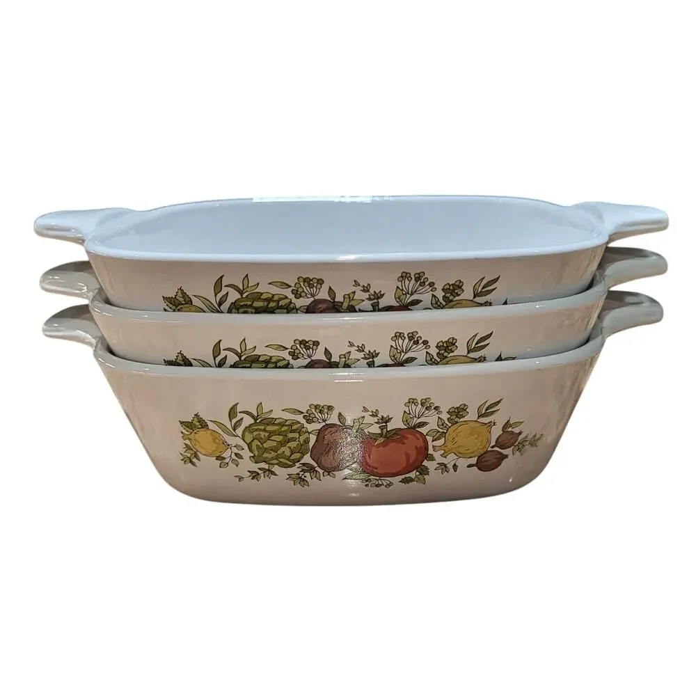 Corning Ware Spice Of Life Petite Pans P-41-B 1 3/4 Cup (Set Of 3) Vintage